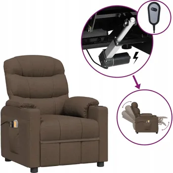 Křeslo Masážní křeslo VidaXL hnědé