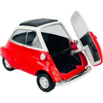 autíčko WELLY OLD TIMER BMW ISETTA ČERVENÝ 1:34 NOVÝ KOVOVÝ MODEL
