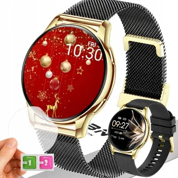 Hodinky Chytré Hodinky Rubicon RNCF30 GOLD-BLACK zlaté