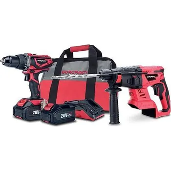Vrtačka Sada Worcraft WSET-04, S20Li kladivo, šroubovák, 2x accu + brašna 114280