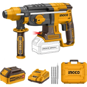 Pneumatické kladivo Ingco CRHLI201681E AKU vrtací kladivo vč. baterie a nabíječky (CRHLI201681E)