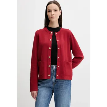 Dámské oblečení Oboustranný kardigan Tommy Hilfiger WW0WW40846 červená 33A, vel. S