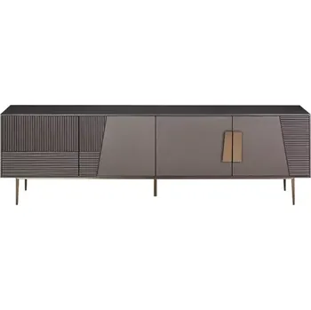 Televizní stolek TV stolek Stilig ST101B 200 cm grafit/zlatý