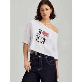 Zkrácené tričko - M - House - bílý - 424EN-00X