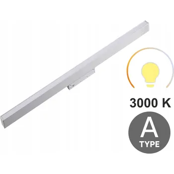 Lineární LED reflektor bílý Flood 20W 3000K Teplá bílá Typ A SMART TRACK 48VDC