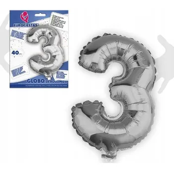 Balónek Ouda Party - Stříbrný číslicový balónek 40 cm