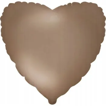 Balónek Fóliový Balónek Srdce Matné Zlaté Šampaňské 18" - 45 cm - Flexmetal /BALENÍ