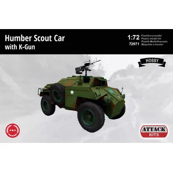Plastikový model Attack Hobby Kits 1/72 Humber Scout Car with K-Gun (HOBBY)
