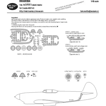 Plastikový model New Ware 1/48 Mask Yak-7B EXPERT (ZVE 4837)