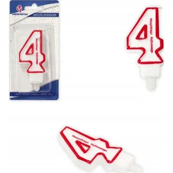 Svícen Ouda Party - Červený svícen s českým nápisem 4