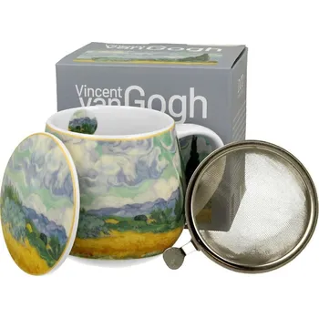 Porcelánový hrnek Van Gogh Wheat Field 430 ml se sítkem vícebarevný