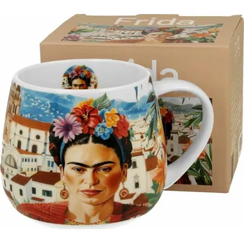 Porcelánový hrnek Mexican Art Frida 430 ml krémově bílý