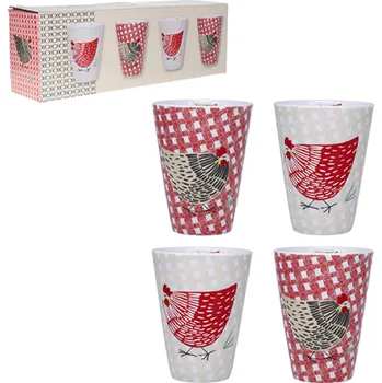 Sada 4 Hrnků 100 ml na Espresso POMUGSET45S01 KOHOUTEK & SLEPIČKA KIUB