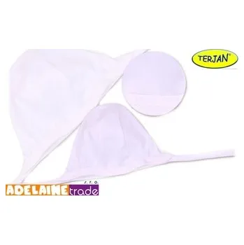 Kojenecký body Novorozenecká čepička na zavazování - bílá; 56 (1-2m)