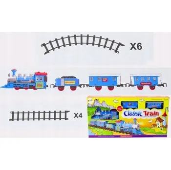 Vláček a vláčkodráha Vláčkodráha s 3 Vagóny na Baterie, Koleje, Světelné a Zvukové Efekty