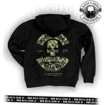 Pánská mikina Pánská mikina Mafia & Crime Worldwide black/camo-green velikost: XS