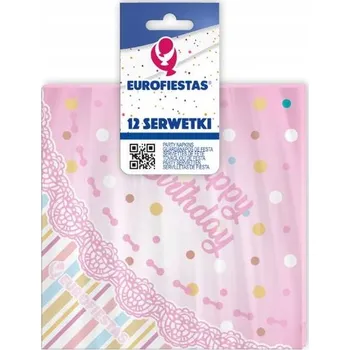 Papírový ubrousek Růžové ubrousky na narozeniny