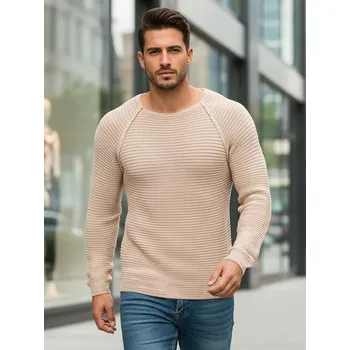 Pánský svetr Světle béžový pánský svetr WX1578 Velikost: L