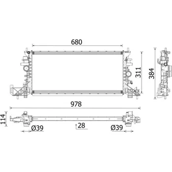 Chladič motoru Chladič vody pro motor MAHLE ORIGINAL CR 2699 000P