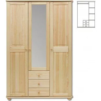 Ložnice Skříň SF100 povrchová úprava Bezbarvý přírodní lak