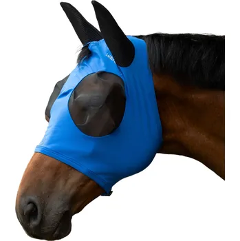 Koňská maska proti hmyzu Maska proti mouchám HKM Amalfi, modrá, Full