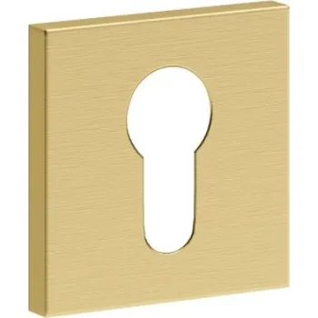 Dveřní kování Rozeta na vložku hranatá zlatá Fiumo - komplet 2ks