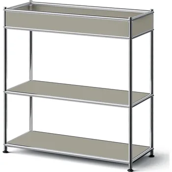 Konzolový stolek 718271 - Tchibo - Kovová konzola »Cn3 Slim Line« s policí - barva: šedá