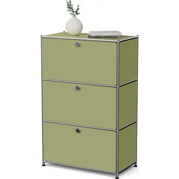 Komoda 719175 - Tchibo - Kovová komoda »Cn3« se 3 výklopnými dvířky - barva: zelená