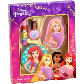 Lak na nehty Disney Princess balzám na rty 1 ks + lak na nehty 1 ks + lesk na rty 1 ks + zrcátko 1 ks