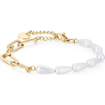 Šperk Troli Půvabný pozlacený náramek s perlami VWSB001G + 2 měsíce na vrácení zboží