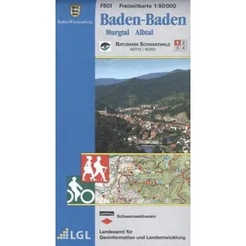 Topographische Freizeitkarte Baden-Württemberg Baden-Baden
