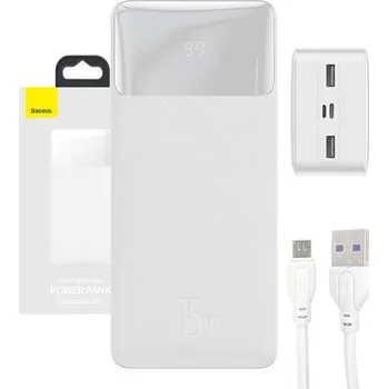 Powerbanka Powerbanka Baseus Bipow 30000mAh, 15W (bílá)