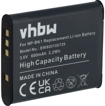 VHBW Baterie NP-BK1 pro Sony CyberShot DSC-S750 / DSC-S950 / DSC-W370, 600 mAh