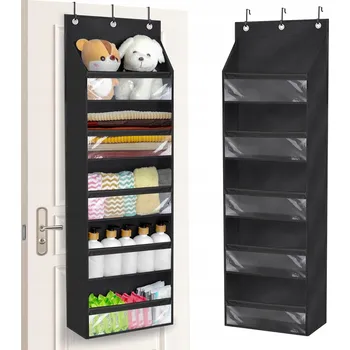 Organizér oblečení ZÁVĚSNÝ ORGANIZÉR NA DVEŘE SKŘÍNĚ HRAČKY KOUPELNY KAPSY KOŠ 5 POLIC
