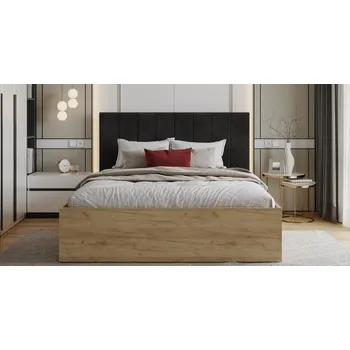 Postel Čalouněná postel GRENADA 180x200 cm se zdvižným roštem černá