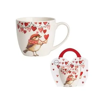 Kubek 460 ml w "koszyczku" WRÓBEL