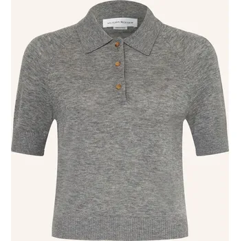 Dámská košile Victoria Beckham Dámské Pletené Polo Tričko, šedá, 36