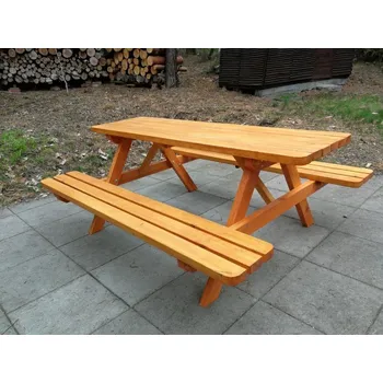 Zahradní nábytek Pivní set síla 4,5cm moření výběr povrchové úpravy Bez nátěru