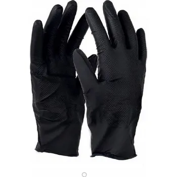 Pracovní rukavice Rukavice Stalco NITRAX GRIP BLACK velikost 8 - M 25 párů