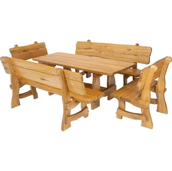 Zahradní nábytek Zahradní set ERIK moření výběr povrchové úpravy Teak šířka stolu 160