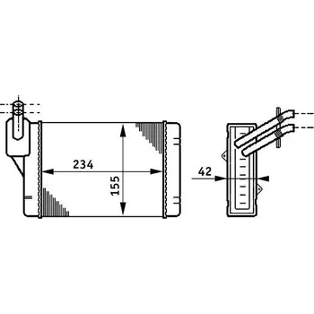 Chladič motoru chladič topení MAHLE