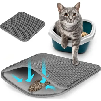Dvouvrstvá podložka pod kočičí toaletu, 34 × 24 cm
