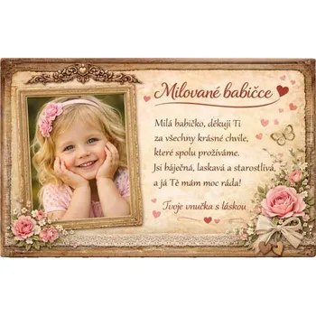 Plechová cedule Retro cedule - pro babičku 4 - Plast / A5 ( 20x15cm)