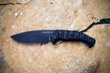 Nůž Cháron III, Dachs Knives, Stonewash, Černá