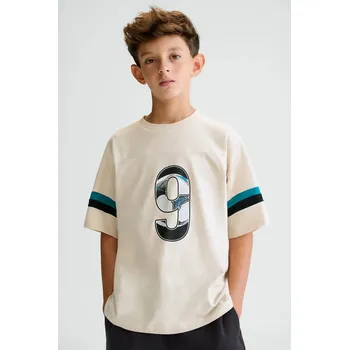 Chlapecké oblečení Dětské bavlněné tričko Mayoral 6032.7D.Junior.PPY2 béžová 02X, vel. 172