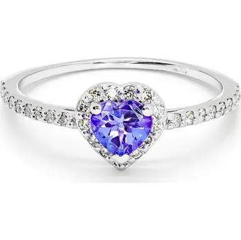 Prsten Prsten z bílého zlata s tanzanitem a diamanty R093