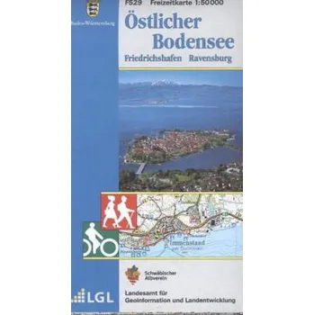 Topographische Freizeitkarte Baden-Württemberg Östlicher Bodensee