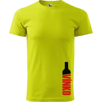 Pánské oblečení Pánské tričko s potiskem Vínko Velikost: 3XL, Barva trička: Limetková