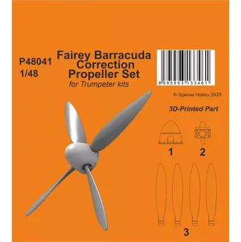 Plastikový model CMK 1/48 Fairey Barracuda Correct.Propeller Set (TRUM)