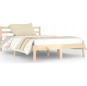 Postel Rám Postele z masivního borovicového dřeva 205,5x125,5x69,5 cm